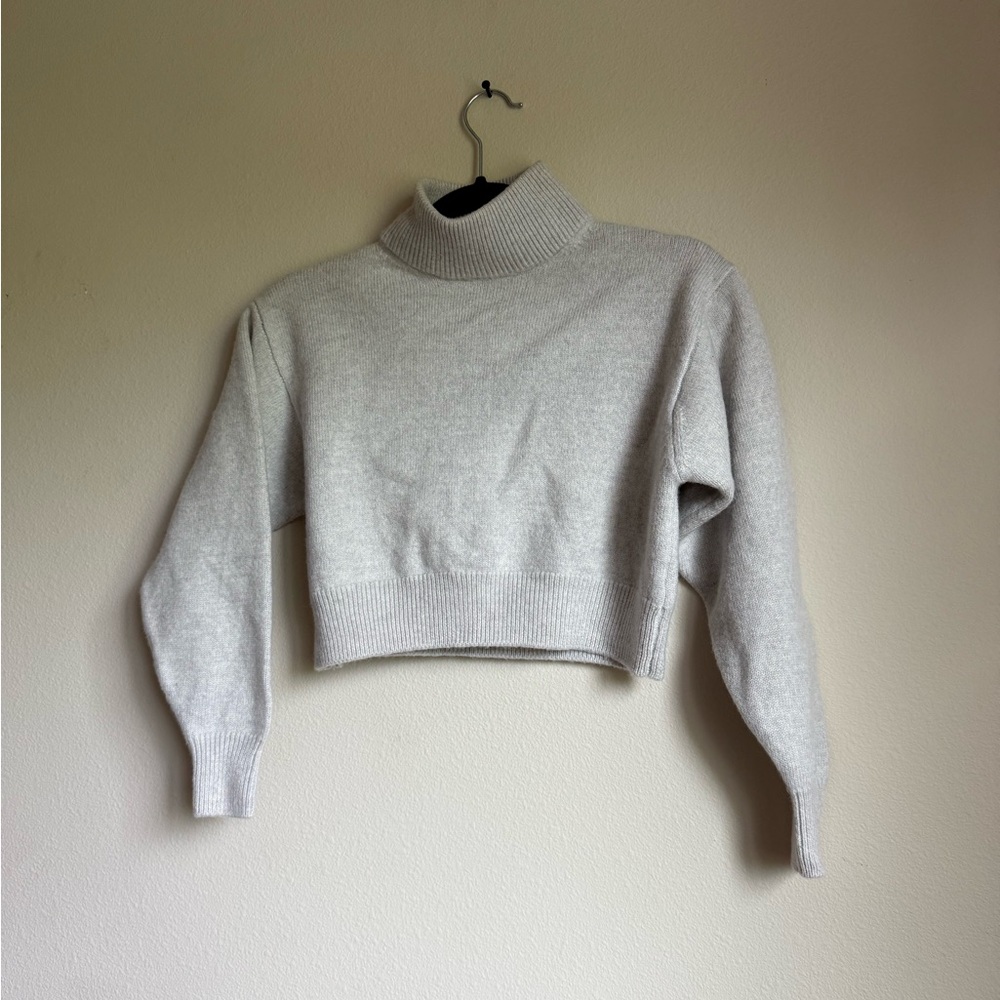 Aritzia Gray Cowl Neck Sweater Long Sleeves